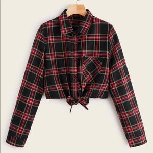 Crop top flannel